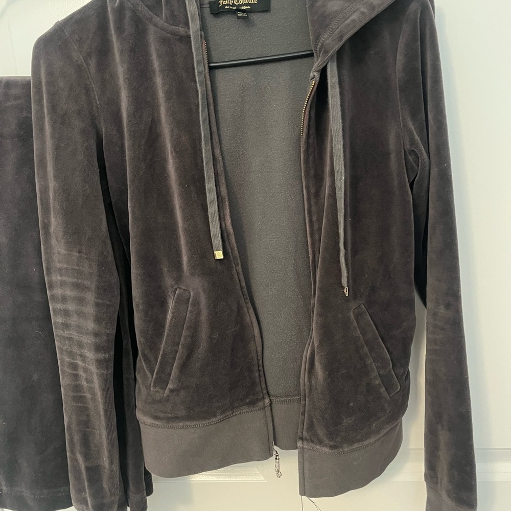 Juicy Couture Charcoal Velour Jacket
